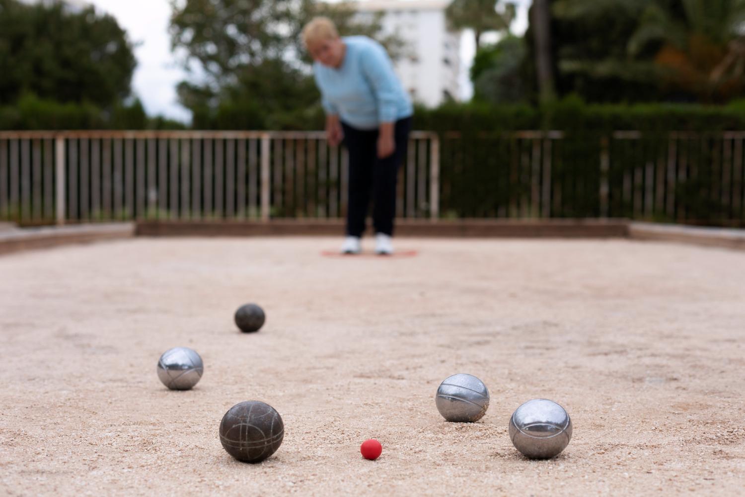 Le terrain de pétanque